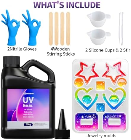 SHORE RESIN 500g UV Resin Kit, Crystal Clear UV Resin - Image 2