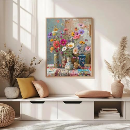 JATOK 3 Pack Paint by Numbers Kit for Adults, Blooming Flowers, 16 x 20 in - Image 7