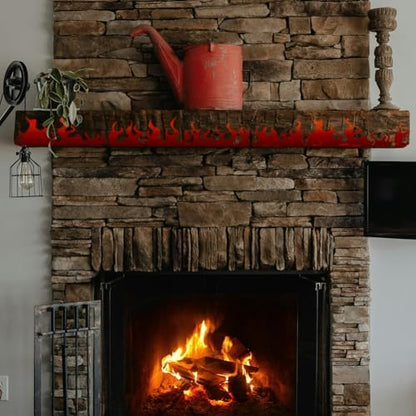9Pcs Flame Craft Stencil for Painting on Wood Burning Plastic Reusable Flame Art Stencils Templates for Painting on Wall Floor Wood Fabric Furniture Glass - Image 6