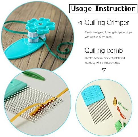 IMISNO DIY Quilling Kit with Paper Crimper, Tools&Strips for Beginners - Image 2