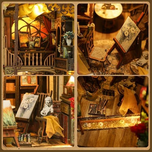 CRIOLPO DIY Book Nook Kit for Adults - 3D Wooden Puzzle with LED Lights - Image 5