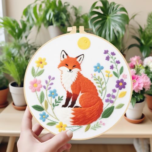 ORIGACH 4 Pcs Flower and Animal Embroidery Kit for Beginners - Image 7