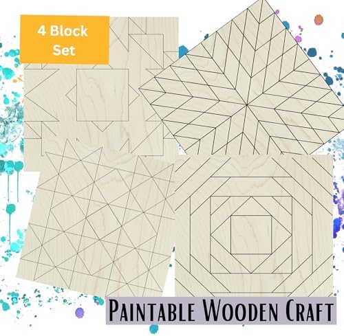9 Inch Barn Quilt Kit Set 4 | Boho, Milky Way Star, HST, Pineapple - Image 3