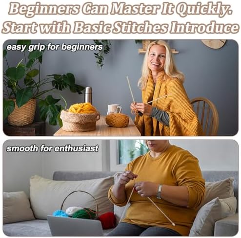 WEBEEDY Scarf Knitting Kit Complete Knitting Starter Kit for Adults, Learn to Knit Scarf Set with Yarn, Knit Needles, Detailed Video Tutorial for Beginners Craft Set Supplies - Image 3