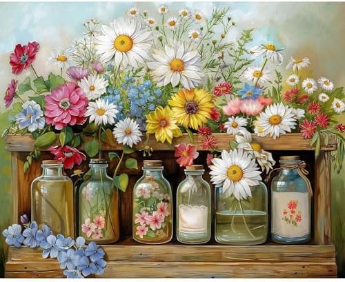 JATOK Paint by Numbers Kit for Adults, Flower, 16 x 20 in / 40 x 50 cm by JATOK