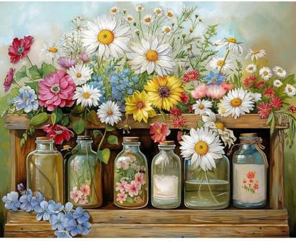 JATOK Paint by Numbers Kit for Adults, Flower, 16 x 20 in / 40 x 50 cm by JATOK