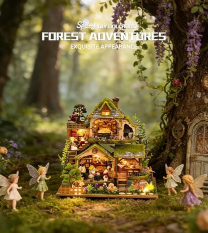 Spilay Book Nook Kit for Adults, Forest Adventures DIY Miniature House Kit - Image 5