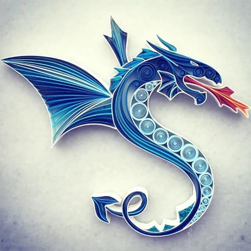 Little Fire Dragon Paper Quilling Kit Adult Craft Great for DIY Craft Workshop, Home Decoration,Birthday Gift,Adult Friend interaction.It's Suitable for Adult and Craftsmen.Creative Stress Reliee. - Image 4