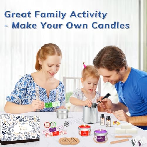 Complete Candle Making Kits for Adults Beginners, DIY Candle Making Supplies Include Soy Wax,Wax Melter,Scents,Dyes,Wicks,Wicks Sticker,Candle Tins & More-Full Candle Maker Set - Arts & Crafts Kits - Image 3