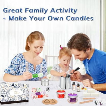 Complete Candle Making Kits for Adults Beginners, DIY Candle Making Supplies Include Soy Wax,Wax Melter,Scents,Dyes,Wicks,Wicks Sticker,Candle Tins & More-Full Candle Maker Set - Arts & Crafts Kits - Image 3
