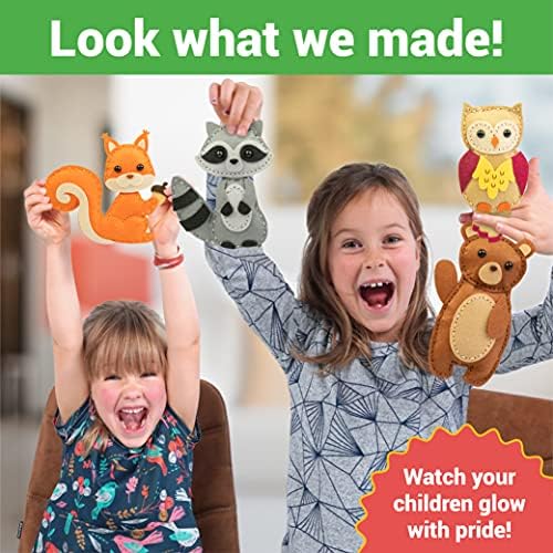 Craftorama Sewing Kit for Kids, Fun and Educational Animal Craft Set for Boys and Girls Age 7-12, Sew Your Own Felt Animals Craft Kit for Beginners, 165 Piece Set - Image 6
