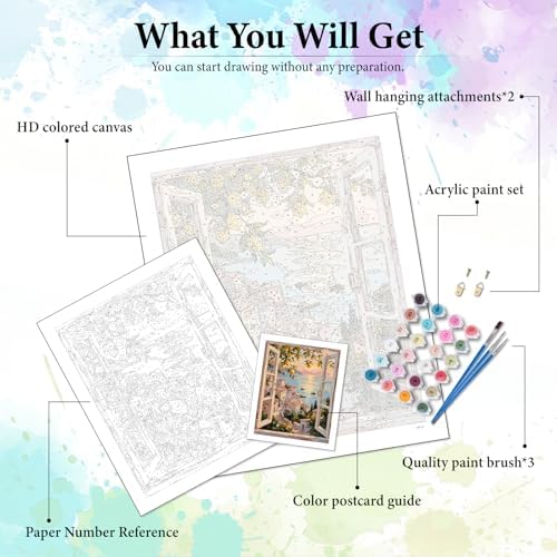 Lemon Tree Paint by Numbers Kit for Adults Without Frame 16x20 IN - Image 4