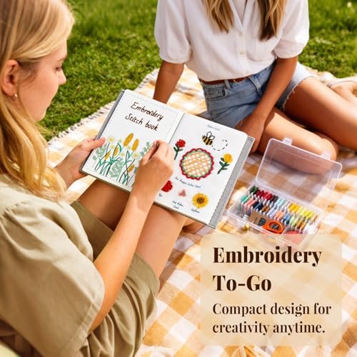 CYANFOUR 2026 New Embroidery Stitch Book Kit for Adults Beginners - Image 4