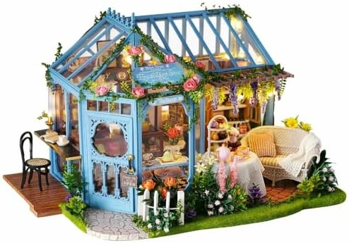 Wizardi Miniature House Kit - Rose Garden Tea House DIY Dollhouse Kit - Image 3