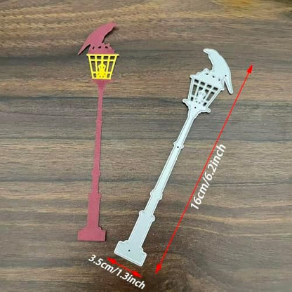 Halloween Crow Street Lamp Die Cuts for Card Making, Halloween Cutting Dies for DIY Scrapbooking Photo Album Decorative Embossing Paper Dies for Card Making Templated - Image 2