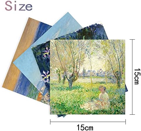 Origami Paper Kit 50 Sheets 6 Inch Square Double Sided Color 10 Vivid Colors for Hand Crafts Origami Paper Arts Creativity.Monet - Image 3