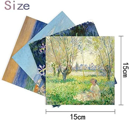 Origami Paper Kit 50 Sheets 6 Inch Square Double Sided Color 10 Vivid Colors for Hand Crafts Origami Paper Arts Creativity.Monet - Image 3