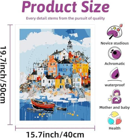 DYAIANGMU House Paint by Numbers Kit for Adults Beginners 19.6X15.7 inch - Image 2