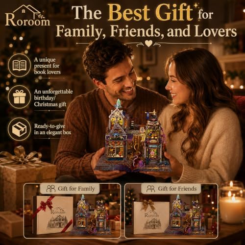 Roroom DIY Miniature House Kit, Mystic Wizard Alley Dollhouse Kit - Image 6