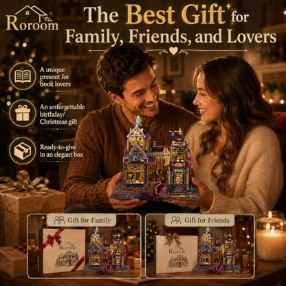Roroom DIY Miniature House Kit, Mystic Wizard Alley Dollhouse Kit - Image 6