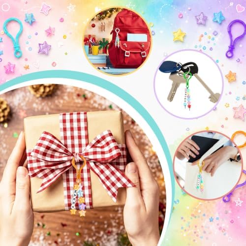 Landical 564 Pcs DIY Bead Keychain Kit Name Key Chain Making Craft - Image 4