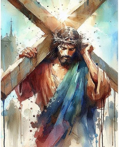 Dawnsphere Jesus Paint by Numbers Kit for Adults Without Frame 16x20 in by Dawnsphere