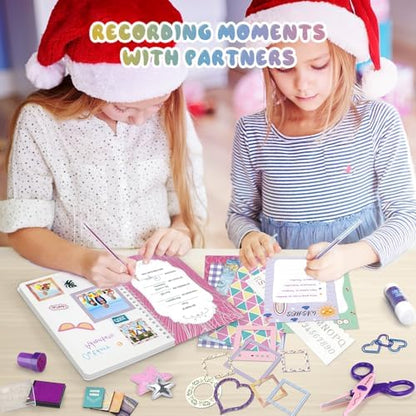 PERRYHOME 2-Pack DIY Journal Kit for Girls - 200+Pcs Journal Set for Tween & Teen Girls, Journaling Art & Crafts Kits, Birthday Gifts for 8 9 10 11 12 13 14 Year Old Girl - Image 3