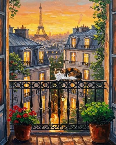 ZRIZQ Paint by Numbers Kit for Adults Beginner,City Scape,16x20 by ZRIZQ