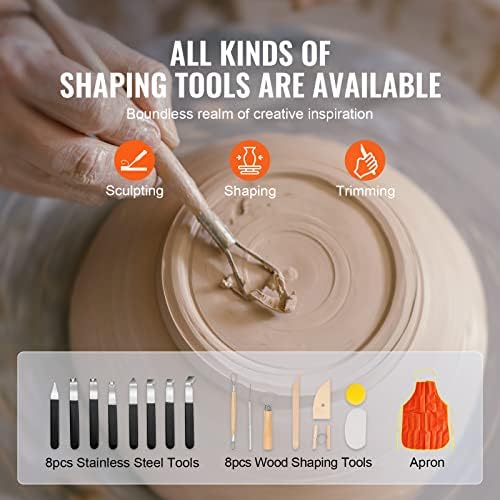 VEVOR Pottery Wheel 11inch 350W Ceramic Wheel Forming Machine Accessory Kit - Image 3