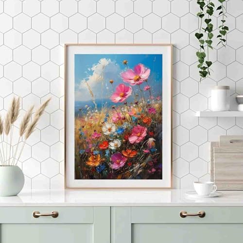 DYAIANGMU Flower Paint by Numbers Kit for Adults Beginners 11.8X15.7inch - Image 3