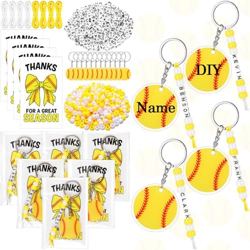 Suncalla 984 Pcs 24 Set Softball Keychain Making Kit DIY Ball Bag Tag Craft by Unknown