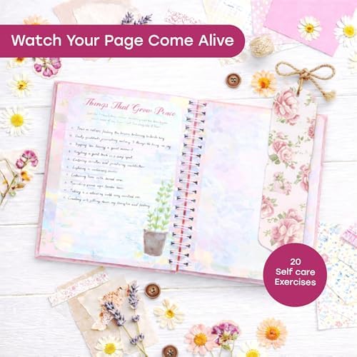 Unwynd Floral Chapter Journal Scrapbooking Starter Kit for Women Adult Teen - Image 6