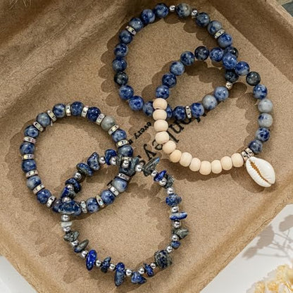 Xyliise Bracelet Making Kit Natürliche Perlen Set for Adults Beads for Bracelets Silver Jewelry Making Supplies DIY Jewelry Necklace Earrings (CZ006-Click The Blue) - Image 6