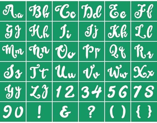 JAJADO Silk Screen Printing Stencil Letters Stencils and Numbers, Reusable Silk Screen Stencils Alphabet Craft Stencils Mesh Transfers Adhesive Stencil for Painting on Wood/Chalkboard/Wall/T-Shirt by JAJADO