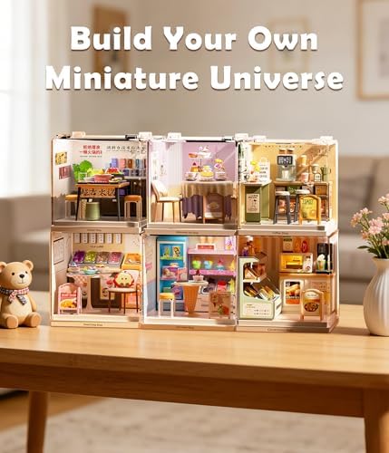Ice Cream Shop Super Miniature House Kit - DIY Plastic 3D Model Building Set for Adults & Teens, Build Your Own Sweets Dessert Shop with Dustproof Case, Creative Craft Gift for Girls Women - Image 5