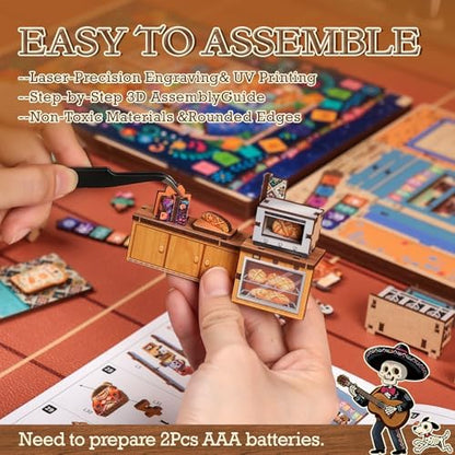 Cutefun Book Nook Kit for Adults, DIY Miniature House Mexican Art & Culture - Image 4