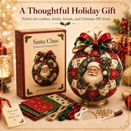 SellQuick Christmas Classics Patchwork Ornament DIY Kit，B+D - Image 7