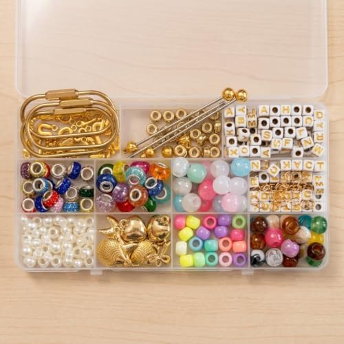 Yrelven Preppy Carabiner Charm Making Kit DIY Keychain Kit 360PCS - Image 3