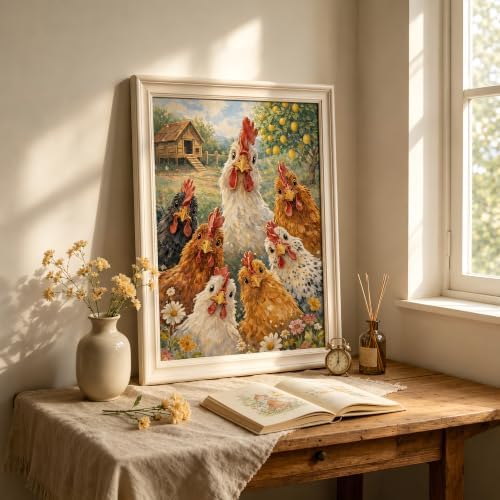 Mosaflare Chicken Stamped Cross Stitch Kits for Beginner 12x16 Inch - Image 4