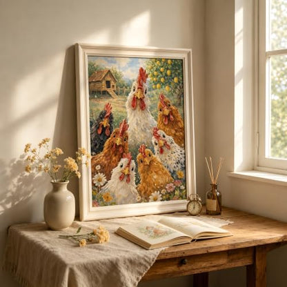 Mosaflare Chicken Stamped Cross Stitch Kits for Beginner 12x16 Inch - Image 4