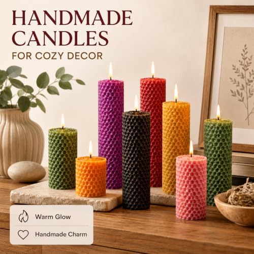 LDHHYH 24 PCS 8x8 Inch Beeswax Sheets for Candle Making – 12 Bright Colors - Image 7