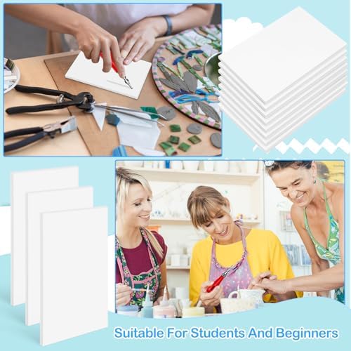 Frienda 50 Pack Rubber Carving Blocks 4 x 6 Inch, Rubber Stamp Carving Blocks for Printmaking, Printing, DIY Craft Project, Soft Block Stamp for Beginner and Professional (White) - Image 6