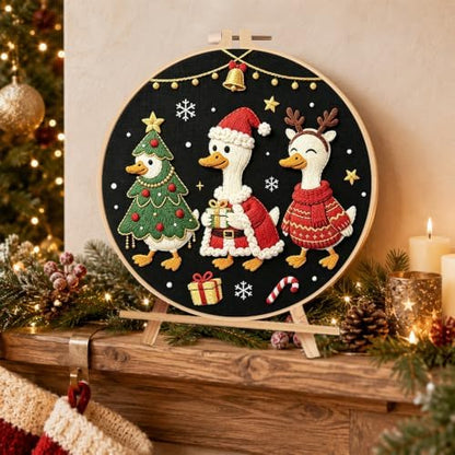Nuberlic Christmas Embroidery Kit for Beginners Adults DIY Needlepoint - Image 5