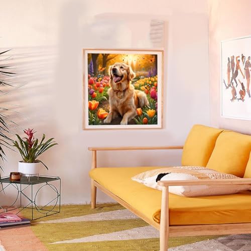 Lophomie Diamond Art Kits for Adults, 5D Dog Diamond Painting Kits 12x16 in - Image 2