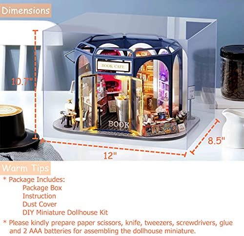 DIY Miniature Dollhouse Kit with Furniture Plus Dust Proof for Teens Adults - Image 3