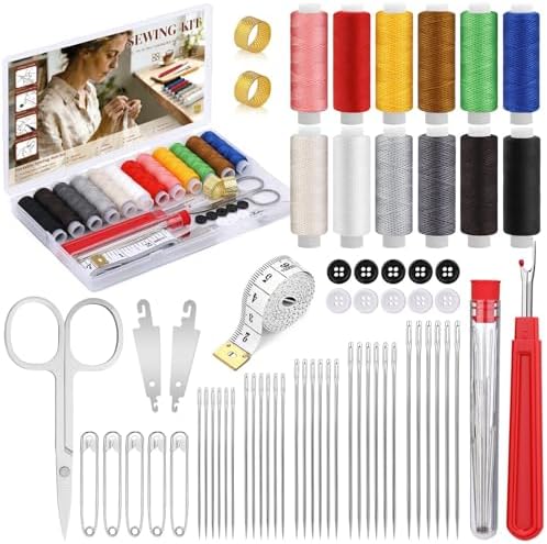 SHWAKK Sewing Kit for Adults, Stainless Steel Needles for Hand Sewing by SHWAKK