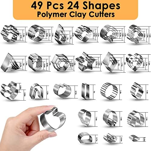 Polymer Clay Cutters for Earrings Making, 705 PCS Clay Cutters Set with 49 Shapes Stainless Steel Clay Cutter Tools, 640 PCS Jewelry Accessories, 16 Circle Shape Earring Cutters for Polymer Clay - Image 3