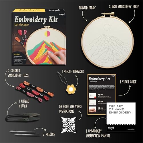 Unwynd Embroidery Kit Landscape for Adults and Beginners,Cross Stitch Craft - Image 5