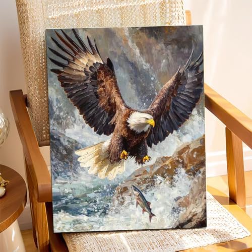 XTCIXAL Paint by Numbers Kit for Adults, Eagle, 16X20 Inch - Image 2