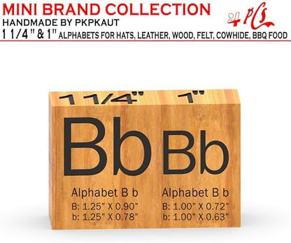 4Pcs Letters Branding Iron for Wood, Leather Branding Stamp (B b) - Image 2